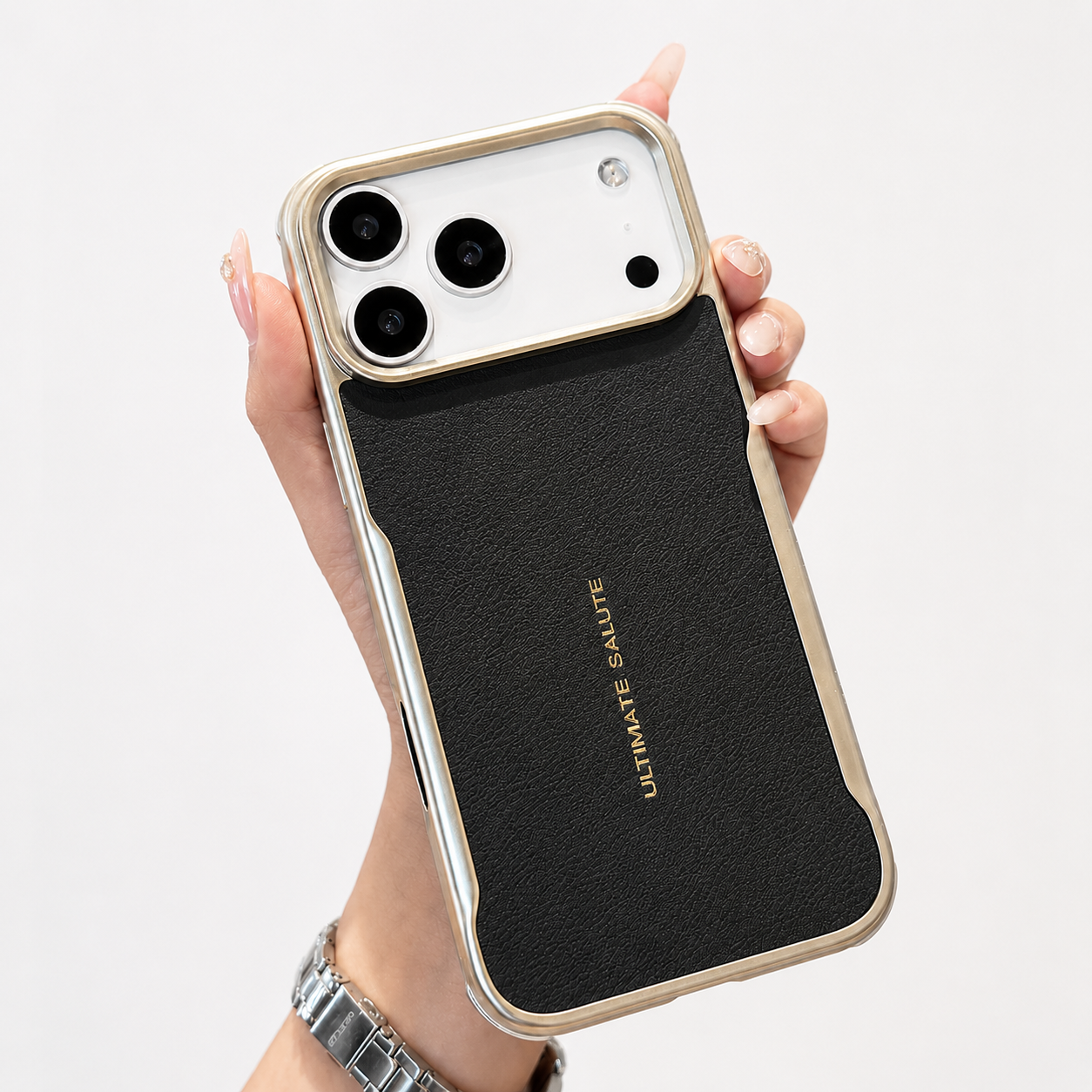 Premium iPhone Case Magnetic PU Leather Cover Metal Frame Shockproof Luxury Protective Case