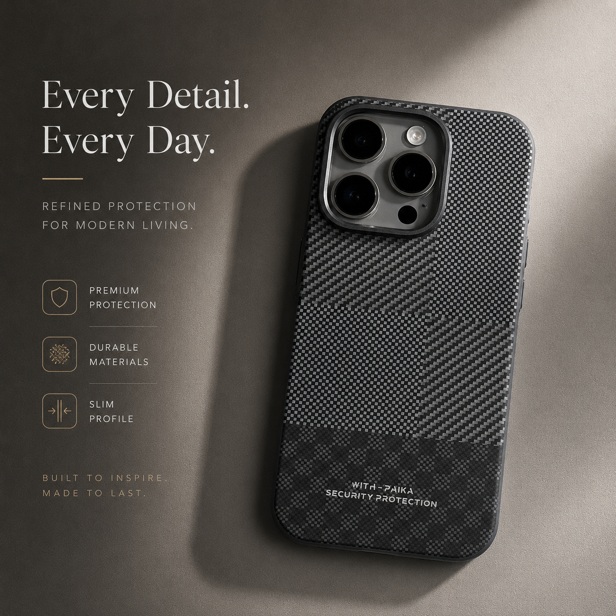 Premium iPhone Case Matte Carbon Fiber Magnetic Shockproof Hybrid Protective Cover with Metal Camera Frame