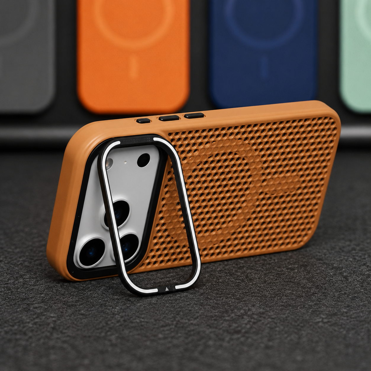 Premium iPhone Case Mesh Cooling Camera Mount Cover MagSafe Compatible Shockproof Protective Case