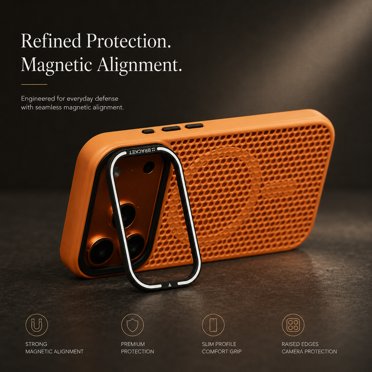 Premium iPhone Case Mesh Cooling Camera Mount Cover MagSafe Compatible Shockproof Protective Case
