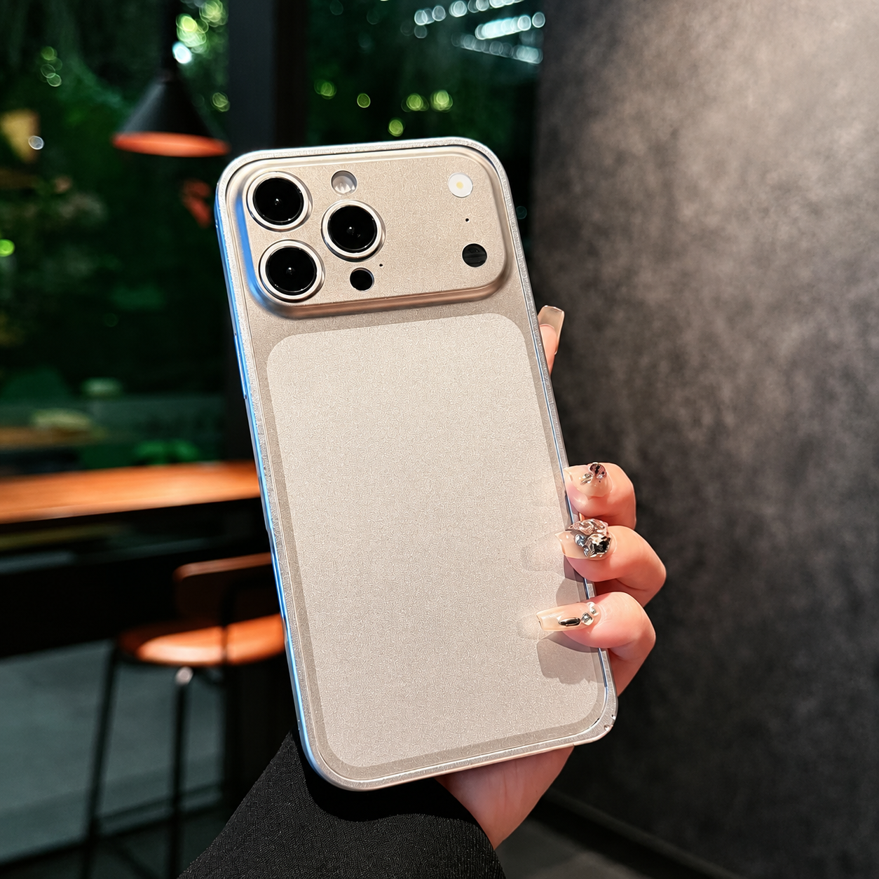 Premium iPhone Case Metal Alloy Frame Matte Cover Ultra Slim Shockproof Protective Backplane Case