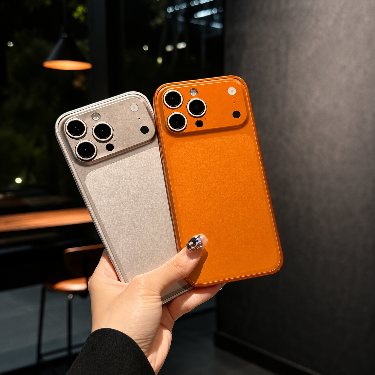 Premium iPhone Case Metal Alloy Frame Matte Cover Ultra Slim Shockproof Protective Backplane Case