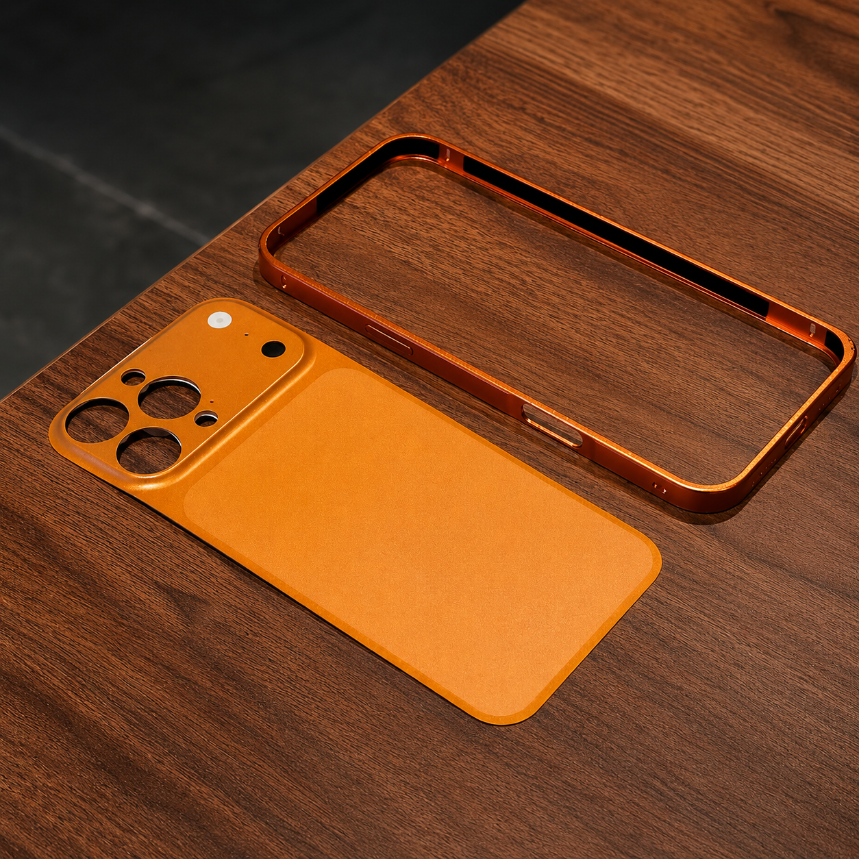 Premium iPhone Case Metal Alloy Frame Matte Cover Ultra Slim Shockproof Protective Backplane Case