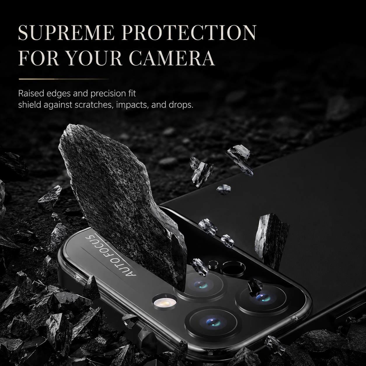 Premium iPhone Case Metal Window Cover Shockproof Silicone Frame Camera Protection Heavy Duty Protective Case