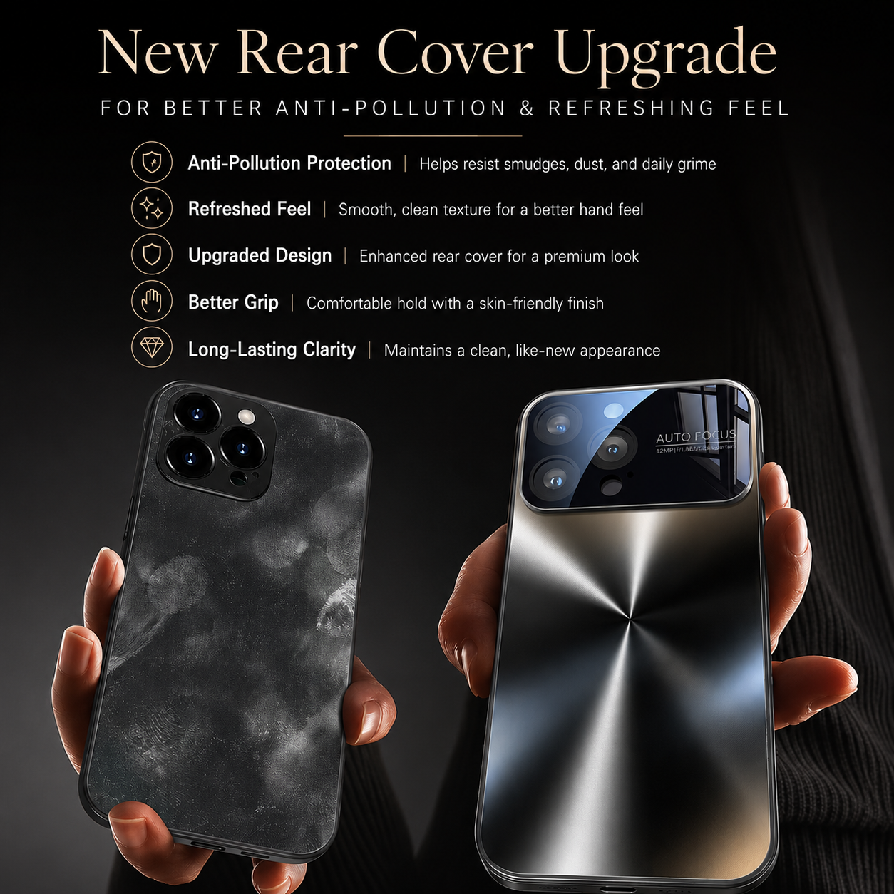 Premium iPhone Case Metal Window Cover Shockproof Silicone Frame Camera Protection Heavy Duty Protective Case