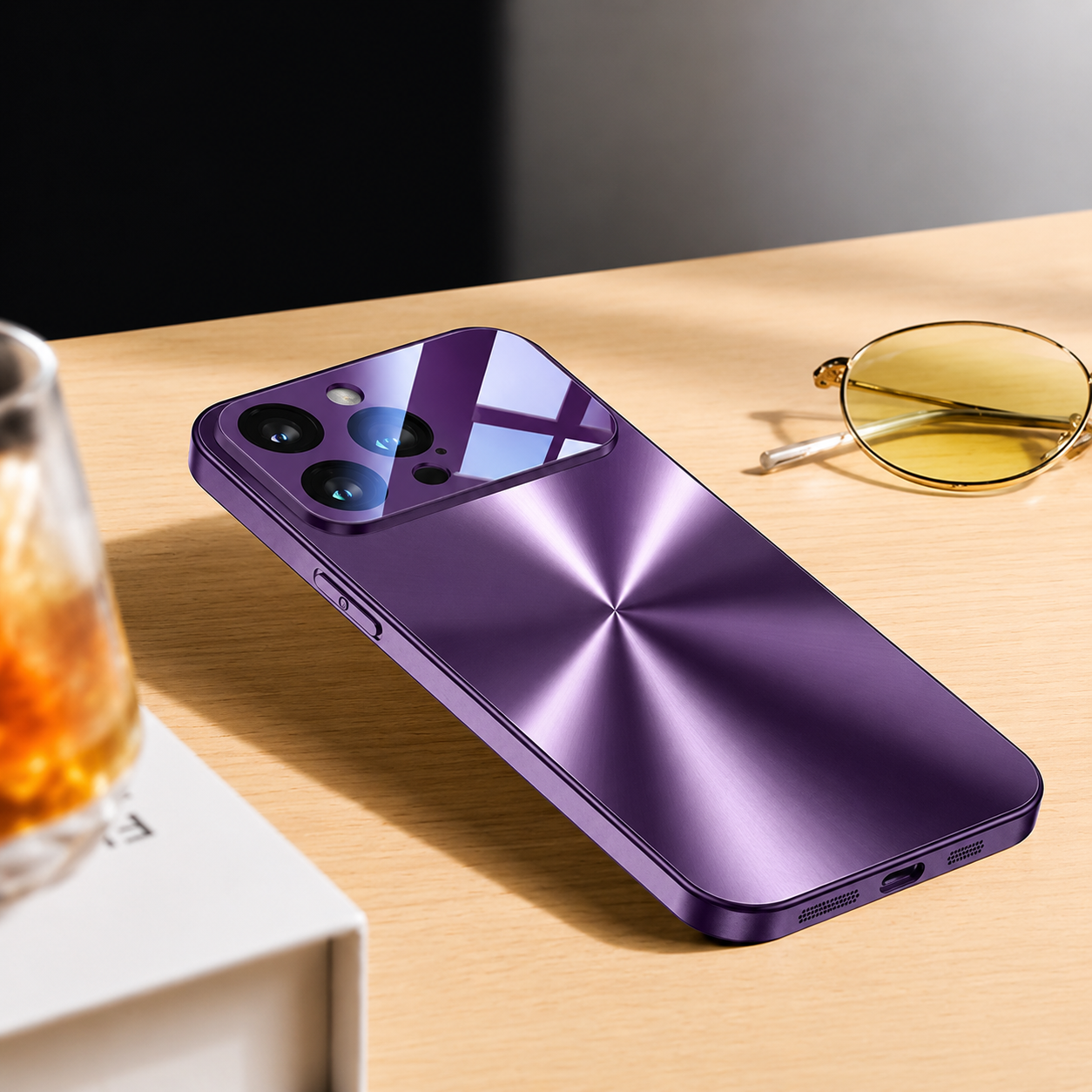 Premium iPhone Case Metal Window Cover Shockproof Silicone Frame Camera Protection Heavy Duty Protective Case