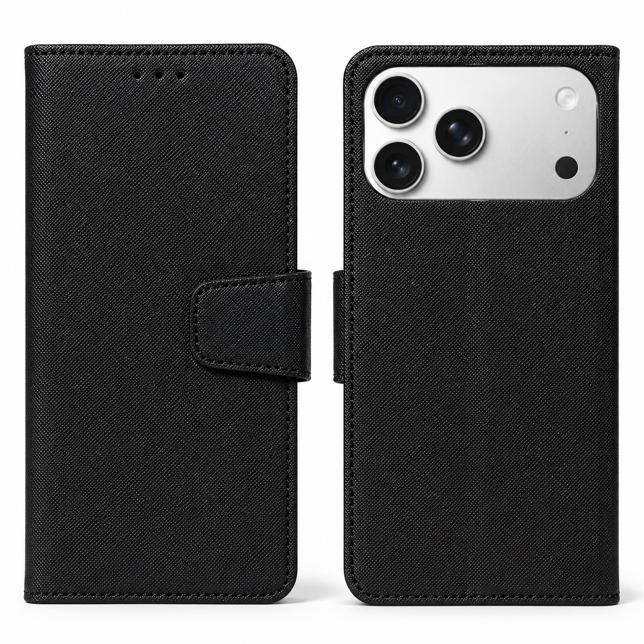 Premium iPhone Case PU Leather Magnetic Wallet Cover Shockproof Protective Fashion Full Coverage Case