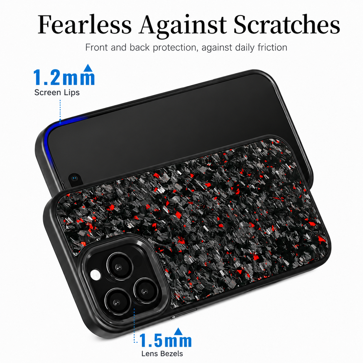 Premium iPhone Case Real Forged Carbon Fiber MagSafe Cover Metal Lens Protection Shockproof Dual Layer Lightweight Full Coverage Protective Case