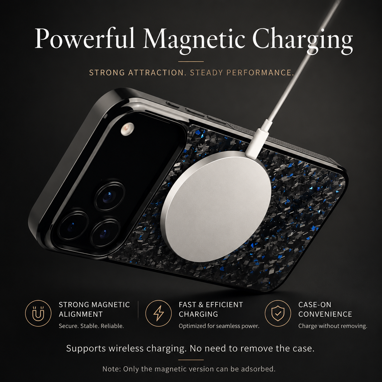 Premium iPhone Case Real Forged Carbon Fiber MagSafe Cover Shockproof TPU Hybrid Non Slip Full Coverage Protective Case