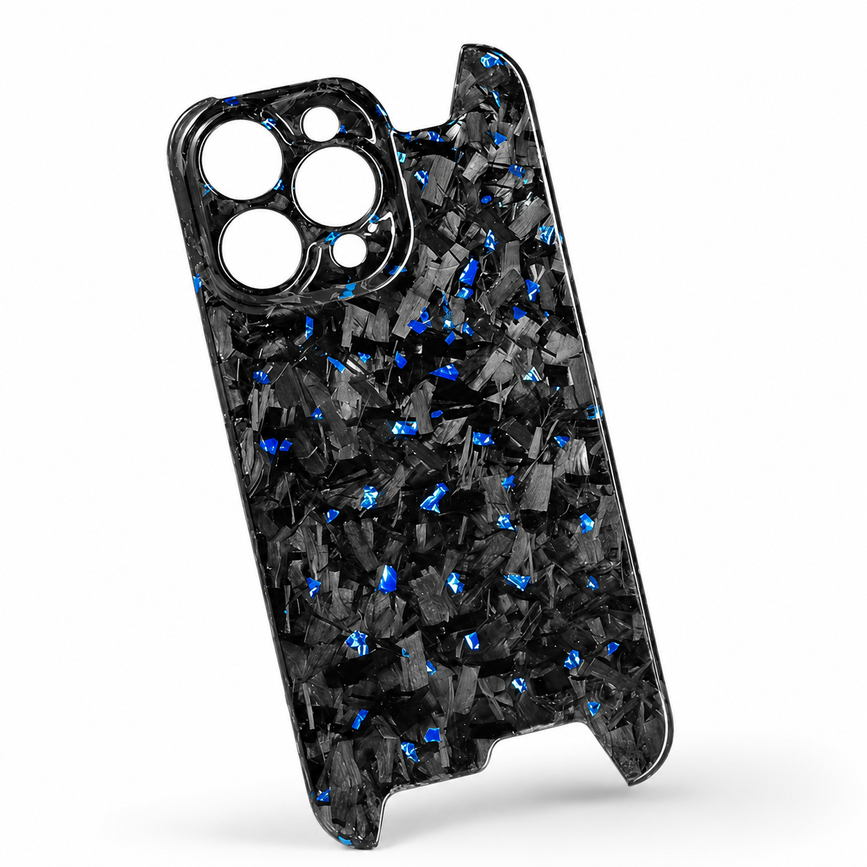 Premium iPhone Case Real Glossy Forged Carbon Fiber Ultra Thin Lightweight Slim Half Wrapped Protective Cover
