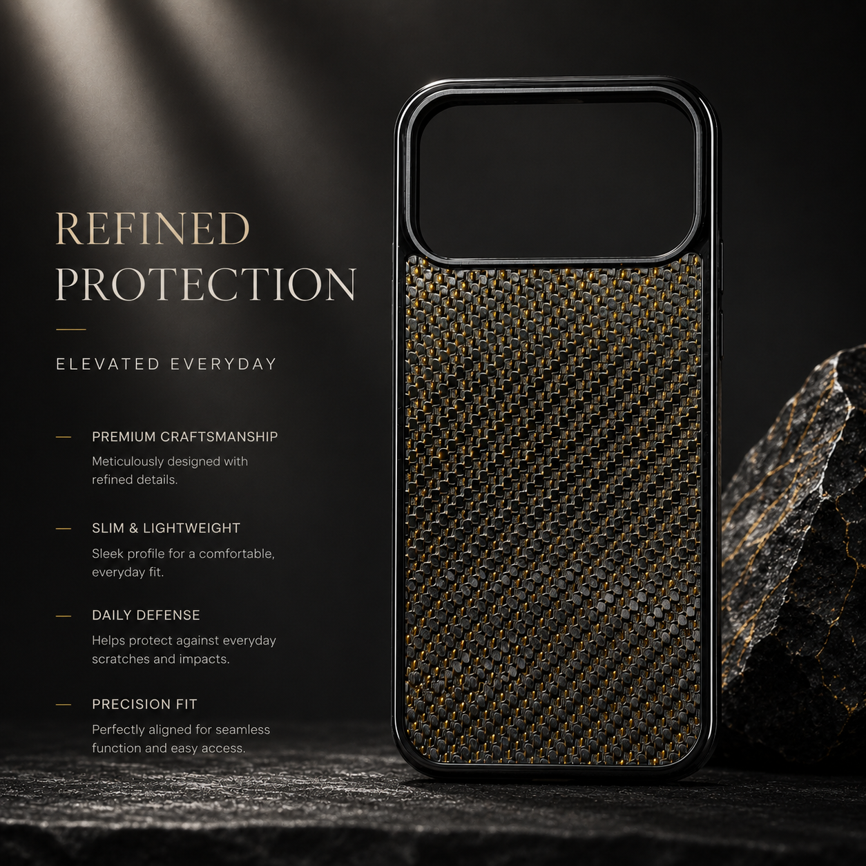 Premium iPhone Case Real Woven Carbon Fiber MagSafe Cover Shockproof Dual Layer Lightweight Non Slip Full Coverage Protective Case