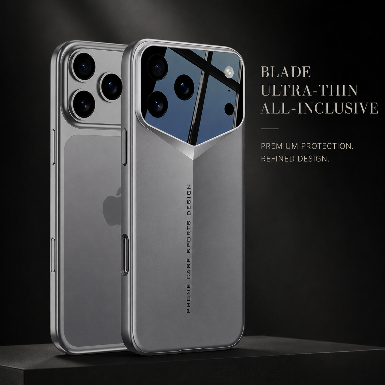 Premium iPhone Case Slim Matte Hard PC Cover Shockproof Fine Hole Lens Protection Full Coverage Protective Case