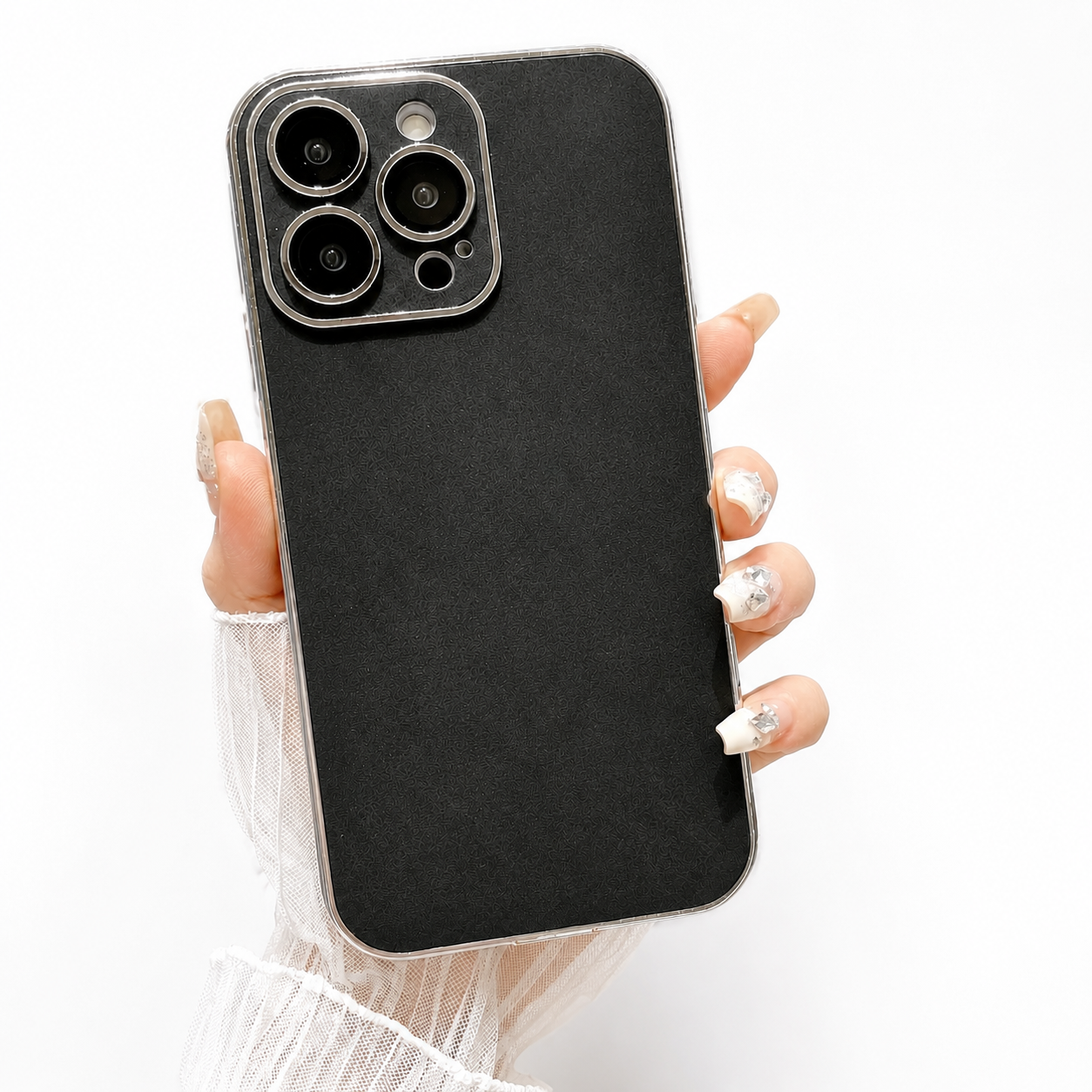 Premium iPhone Case Suede Leather Electroplated Cover Ultra Thin Shockproof Non Slip Camera Protection Full Coverage