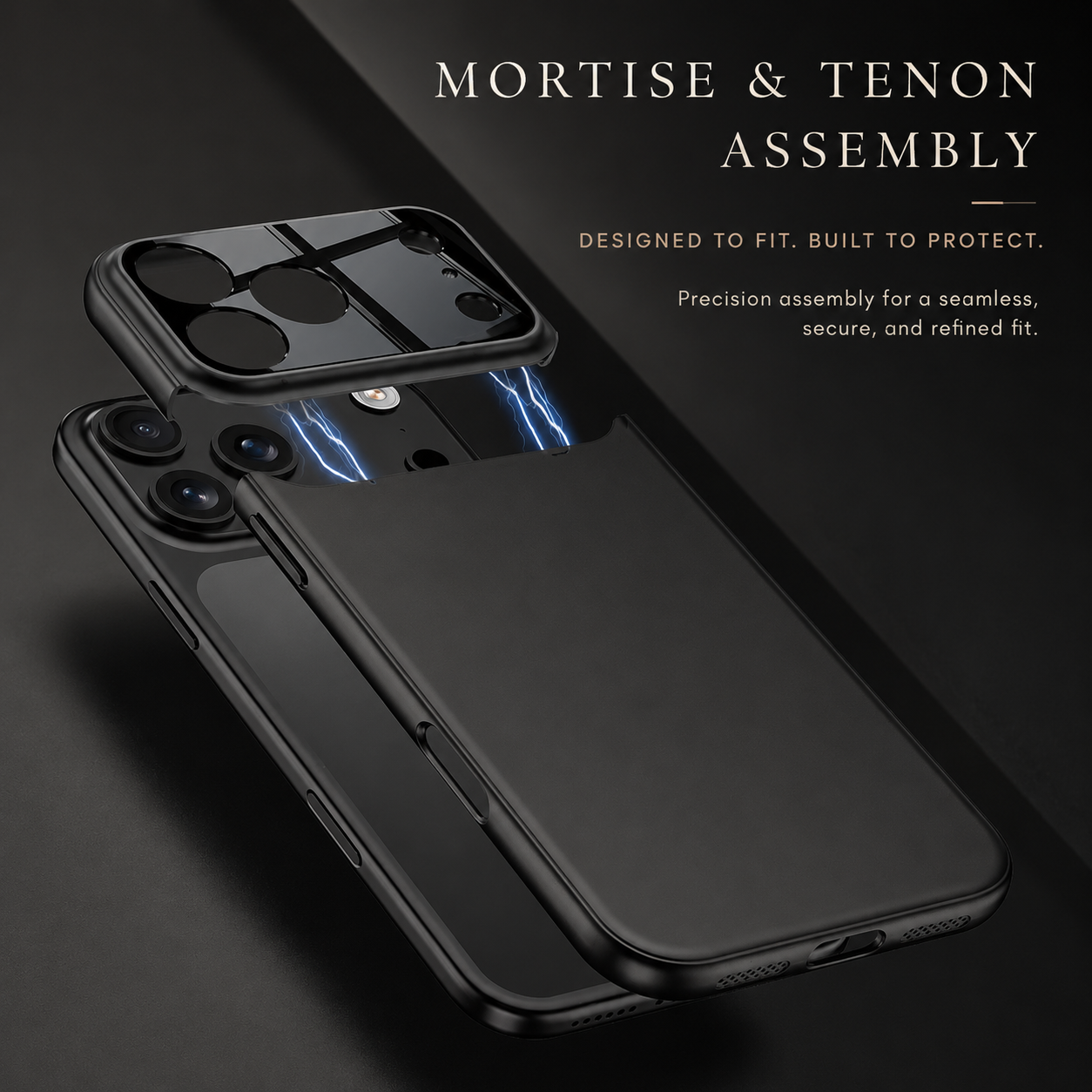 Premium iPhone Case Two Tone Spliced Hard Cover Slim Camera Protection Anti Scratch Protective Case