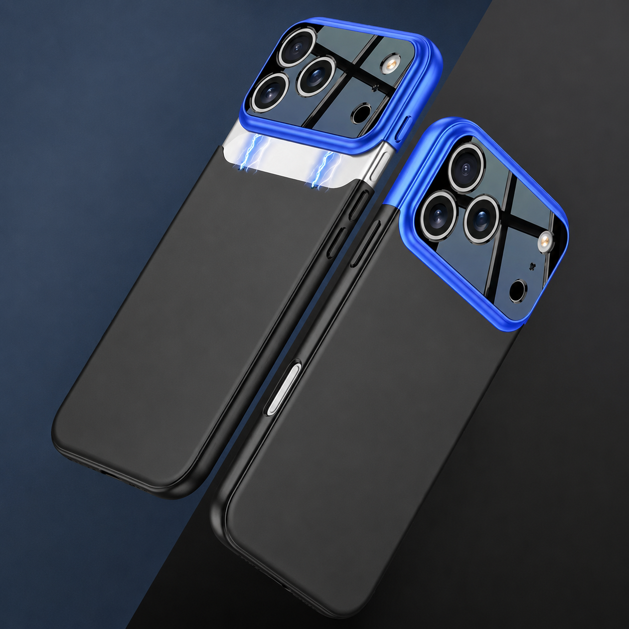 Premium iPhone Case Two Tone Spliced Hard Cover Slim Camera Protection Anti Scratch Protective Case