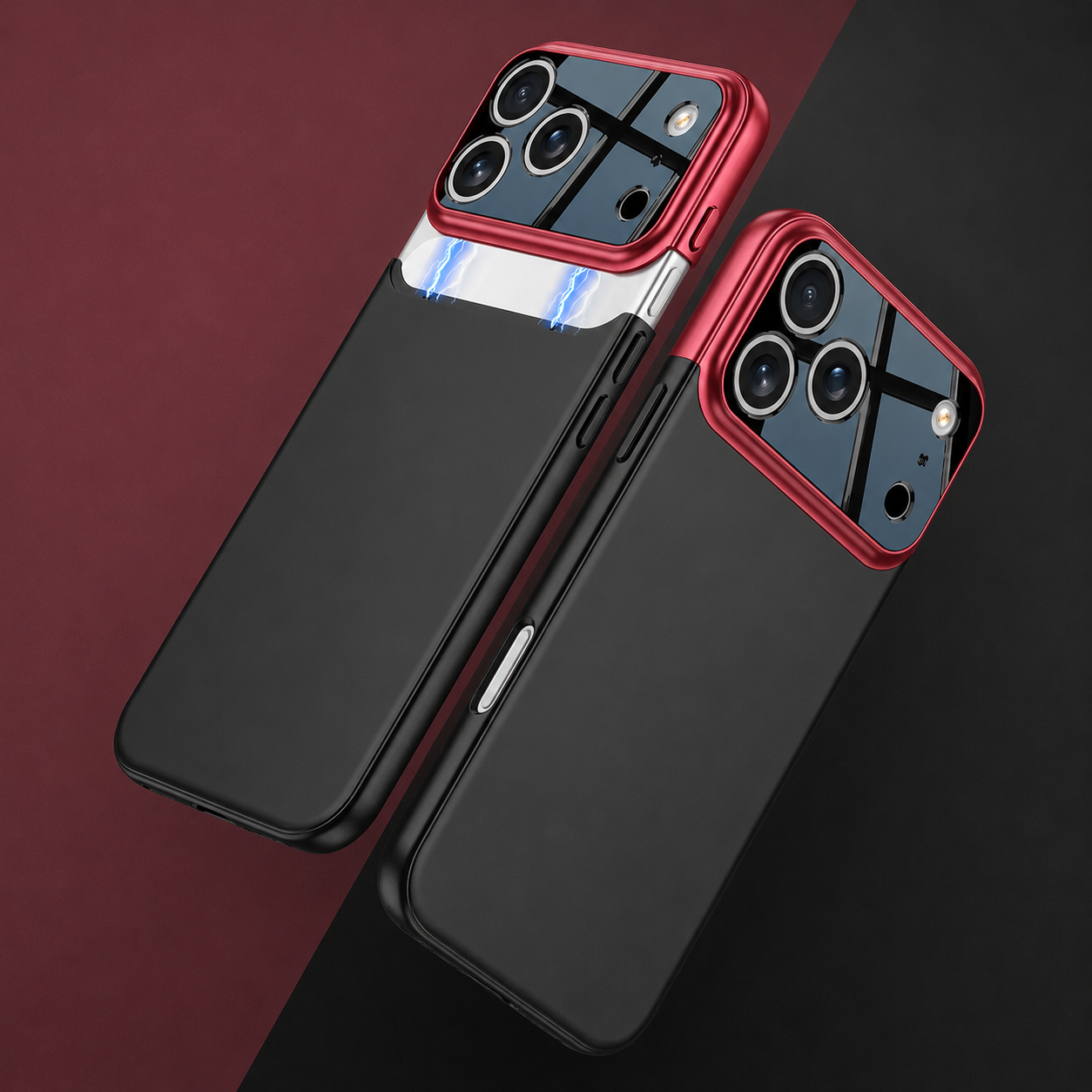 Premium iPhone Case Two Tone Spliced Hard Cover Slim Camera Protection Anti Scratch Protective Case