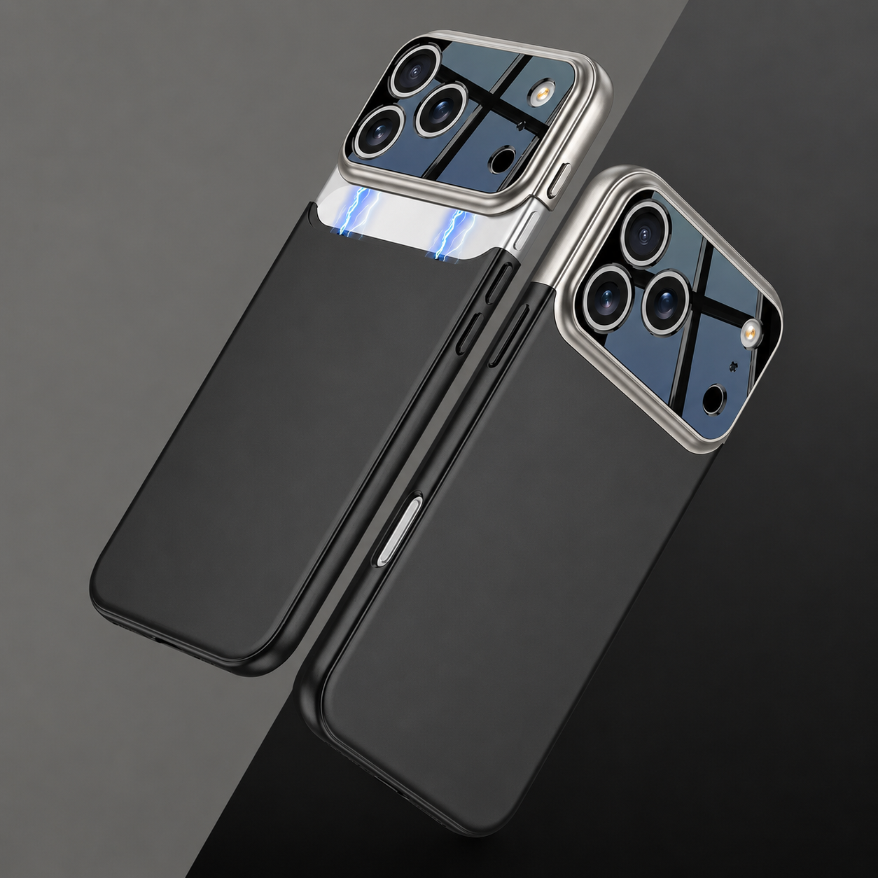 Premium iPhone Case Two Tone Spliced Hard Cover Slim Camera Protection Anti Scratch Protective Case