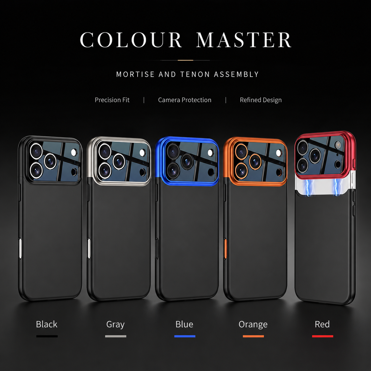 Premium iPhone Case Two Tone Spliced Hard Cover Slim Camera Protection Anti Scratch Protective Case