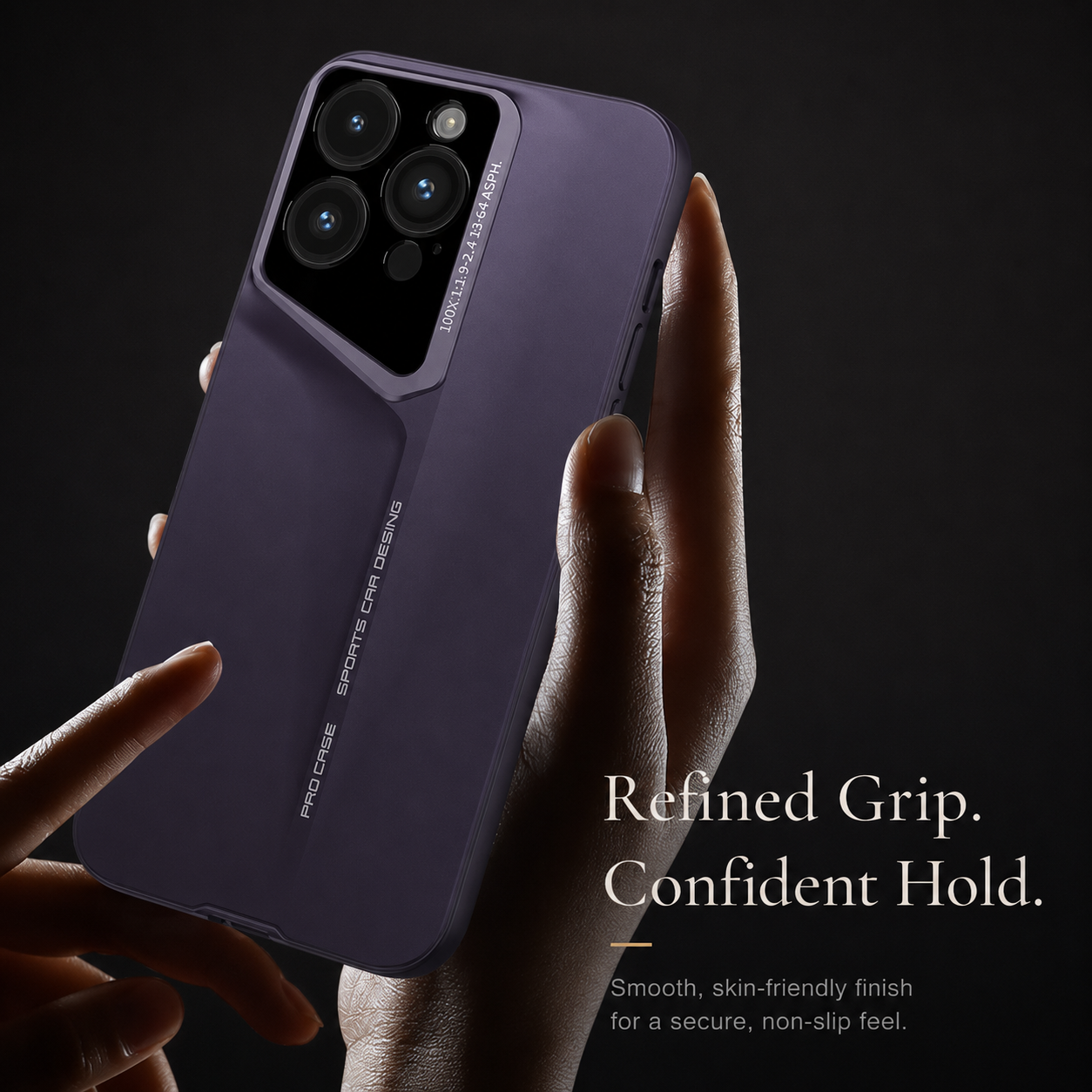Premium iPhone Case Ultra Slim Hard PC Cover Magnetic Matte Blade Texture Frosted Lens Protection Non Slip Protective Case