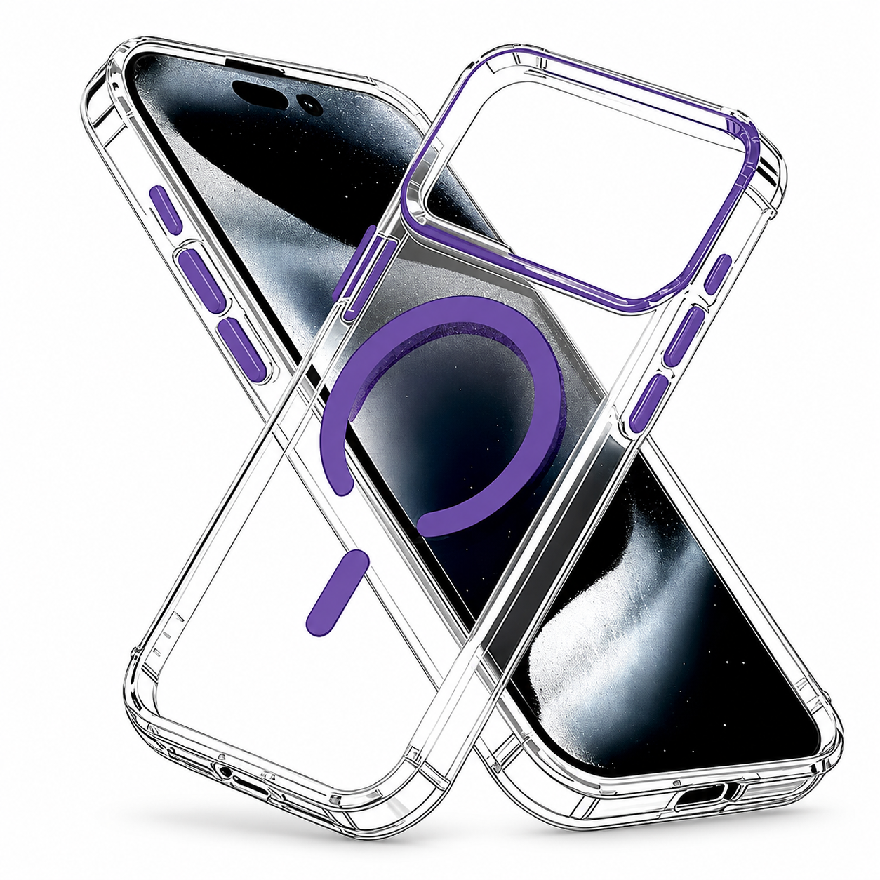 Premium iPhone Case Ultra Slim Magnetic Cover MagSafe Compatible Shockproof Protective PC TPU Wireless Charging Case