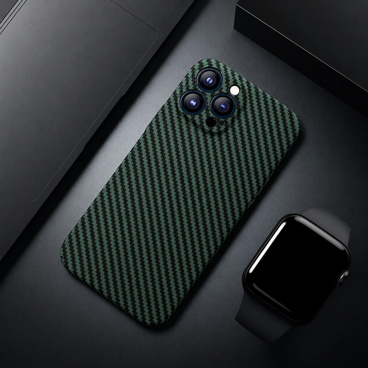 Premium iPhone Case Ultra Thin Carbon Fiber Matte Cover 0.2mm Lightweight Scratch Resistant Design