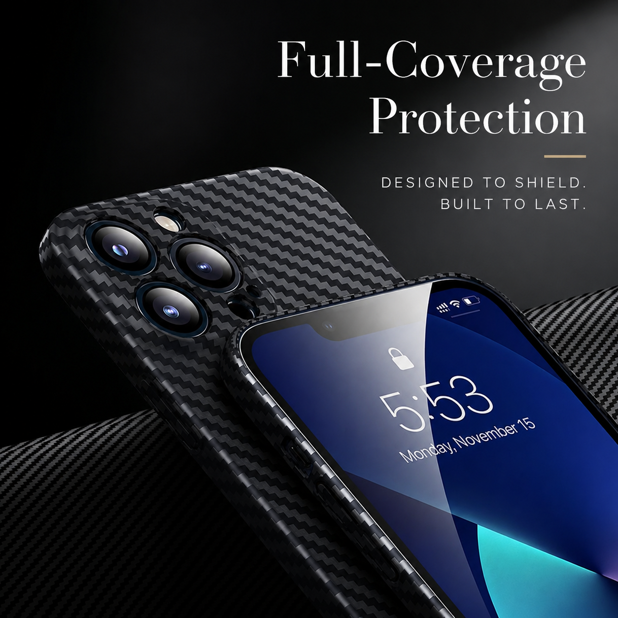 Premium iPhone Case Ultra Thin Carbon Fiber Matte Cover 0.2mm Lightweight Scratch Resistant Design