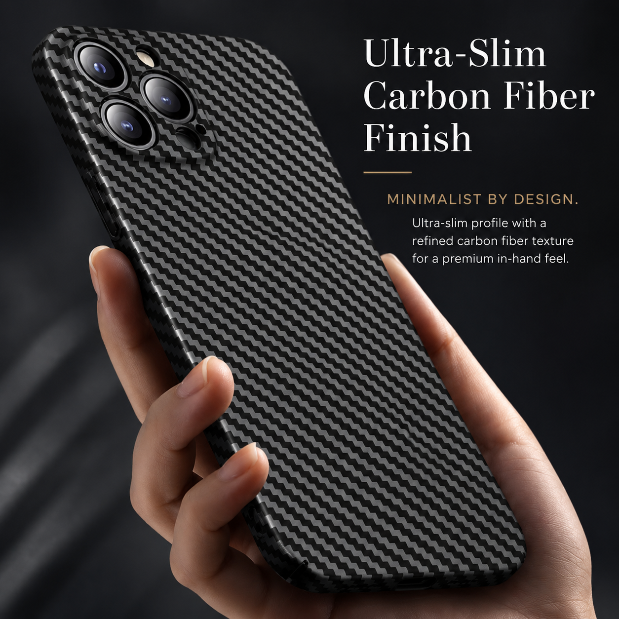 Premium iPhone Case Ultra Thin Carbon Fiber Matte Cover 0.2mm Lightweight Scratch Resistant Design