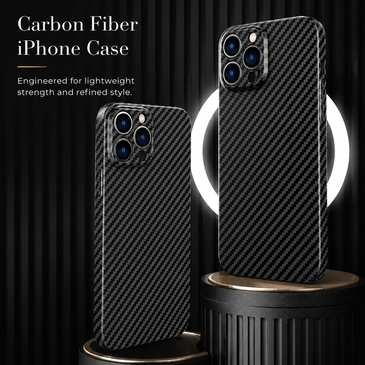 Premium iPhone Case Ultra Thin Carbon Fiber Matte Cover 0.2mm Lightweight Scratch Resistant Design