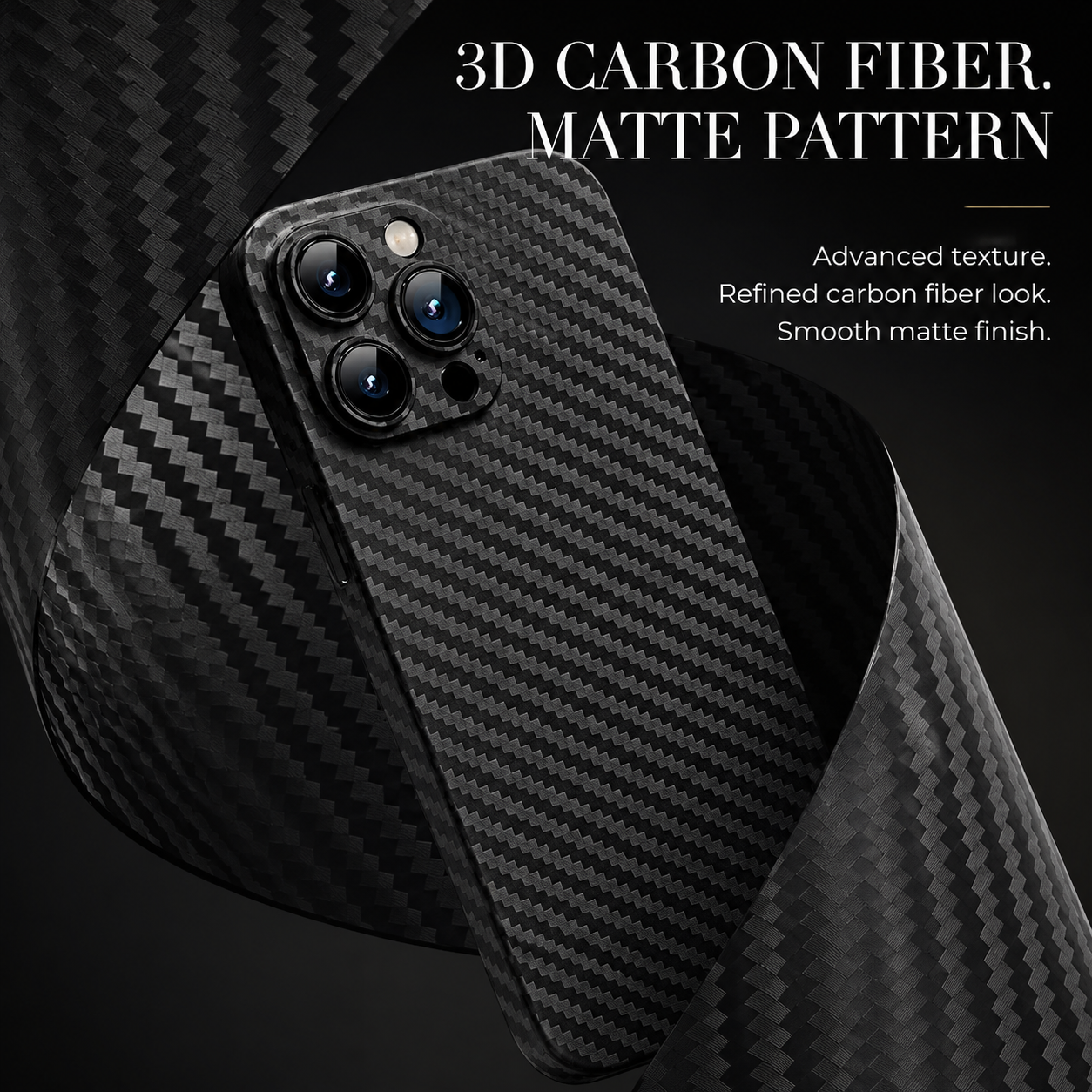 Premium iPhone Case Ultra Thin Carbon Fiber Matte Cover 0.2mm Lightweight Scratch Resistant Design