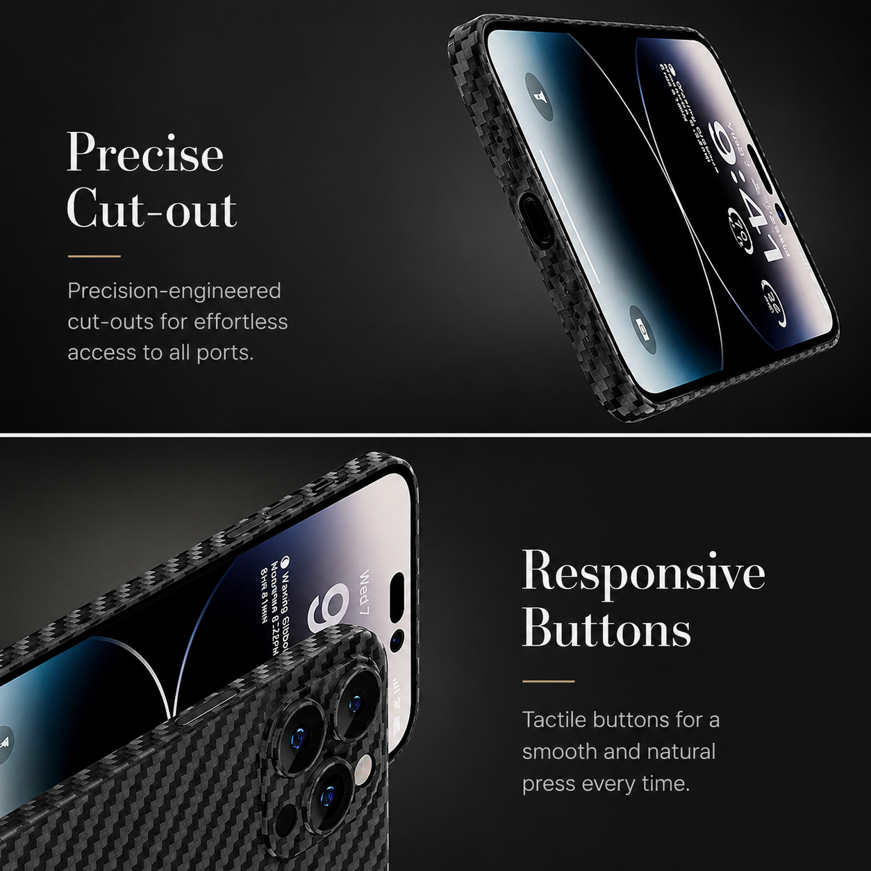 Premium iPhone Case Ultra Thin Carbon Fiber Matte Cover 0.2mm Lightweight Scratch Resistant Design