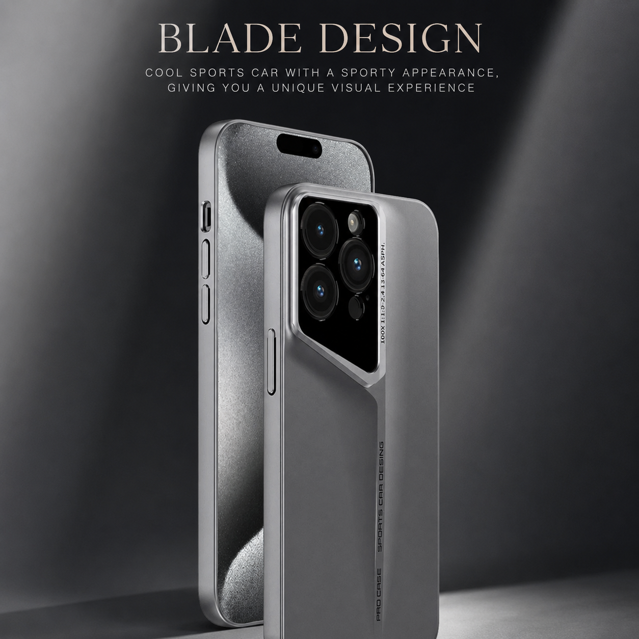 Premium iPhone Case Ultra Thin Titanium Blade Cover Shockproof Lens Protection Lightweight PC Protective Case