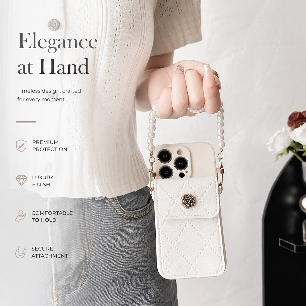 Premium iPhone Case Wallet MagSafe Compatible Crossbody Strap Cover Card Holder Slim Protection