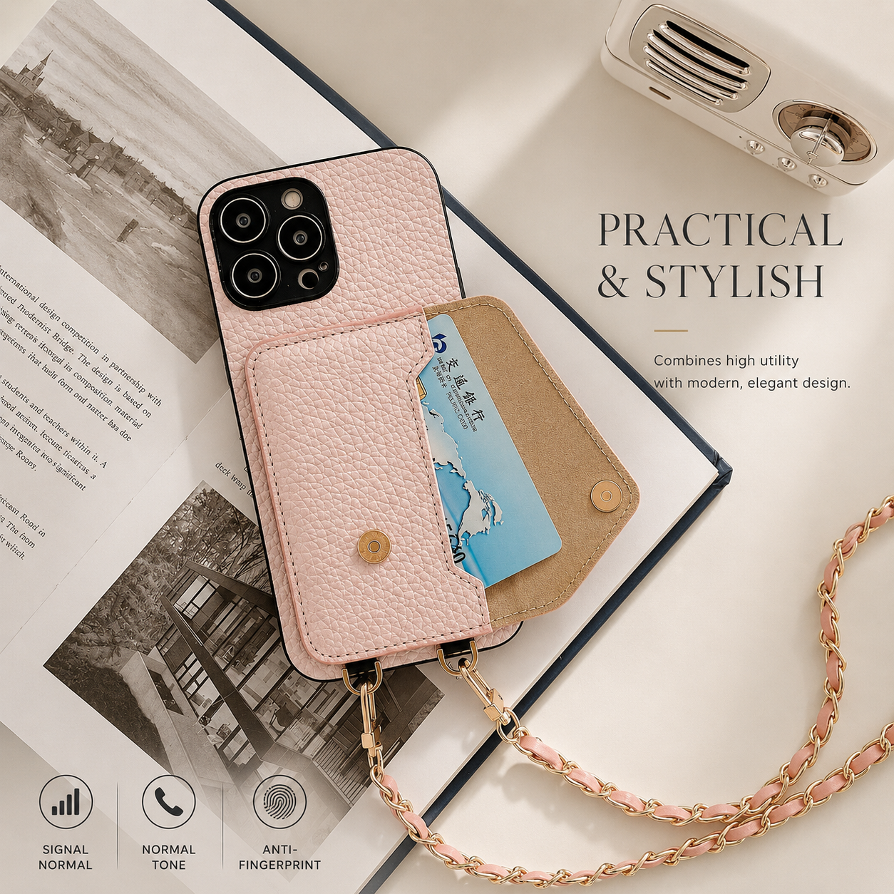 Premium iPhone Case Wallet MagSafe Compatible Crossbody Strap Leather Cover Card Holder Protection