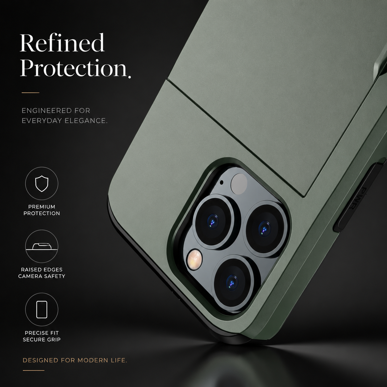 Premium iPhone Case Wallet MagSafe Compatible Dual Layer Slider Card Holder Cover Shockproof Protection