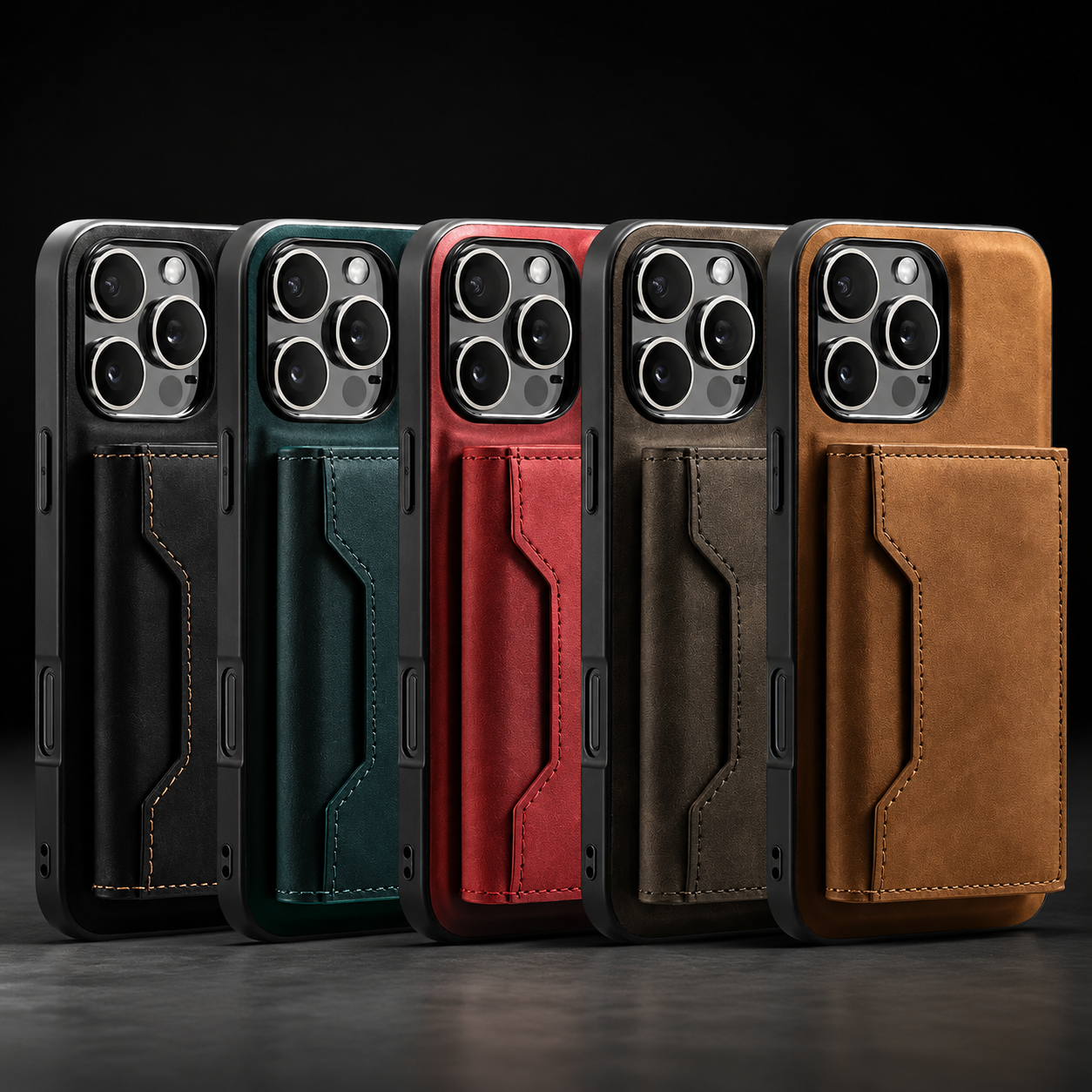 Premium iPhone Case Wallet MagSafe Compatible Leather Card Holder Cover Shockproof Slim Protection