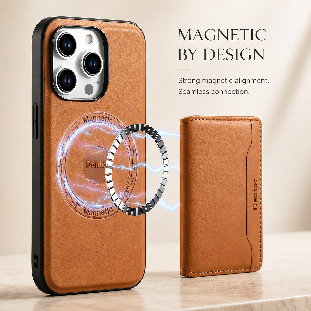 Premium iPhone Case Wallet MagSafe Compatible Leather Card Holder Cover Shockproof Slim Protection