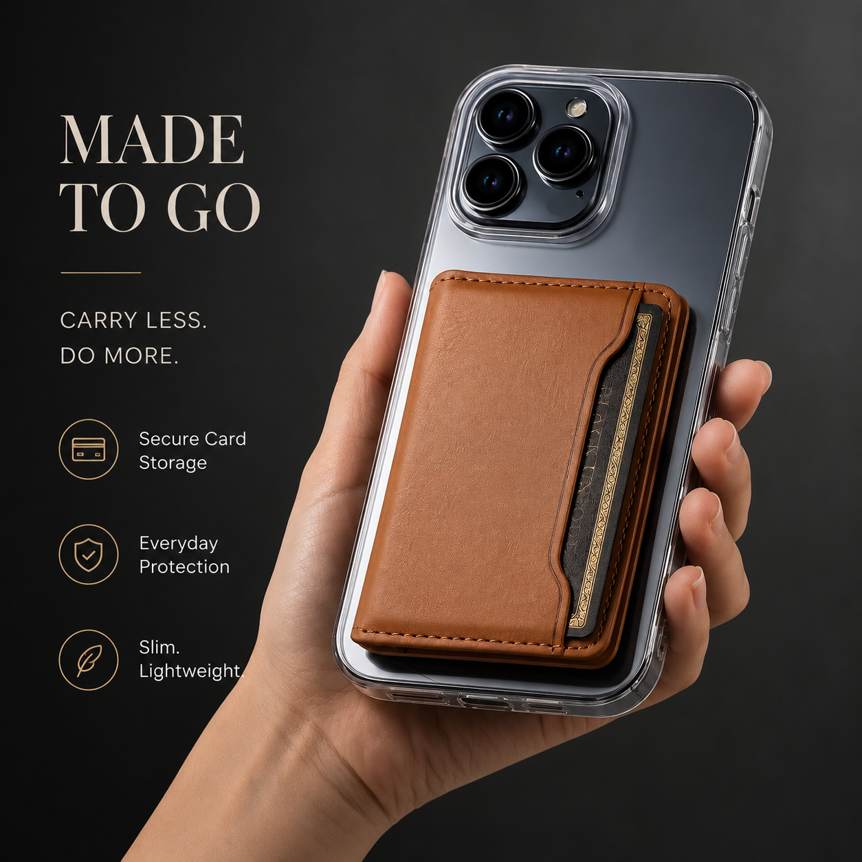 Premium iPhone Case Wallet MagSafe Compatible Leather Card Holder Cover Shockproof Slim Protection