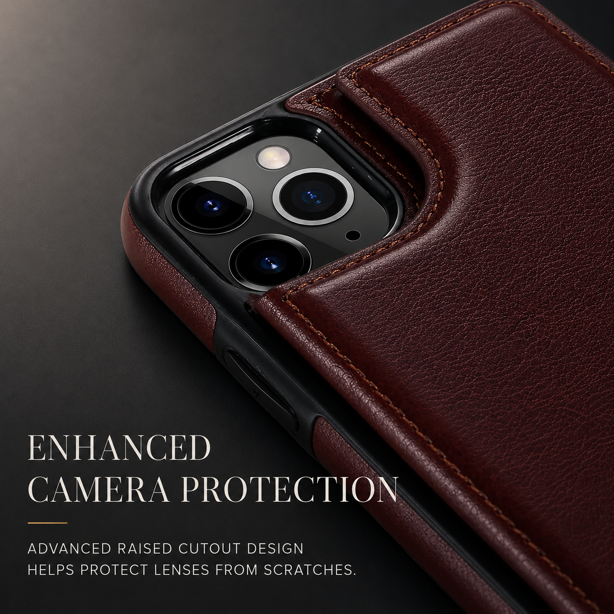 Premium iPhone Case Wallet MagSafe Compatible Leather Flip Cover RFID Card Holder Protection