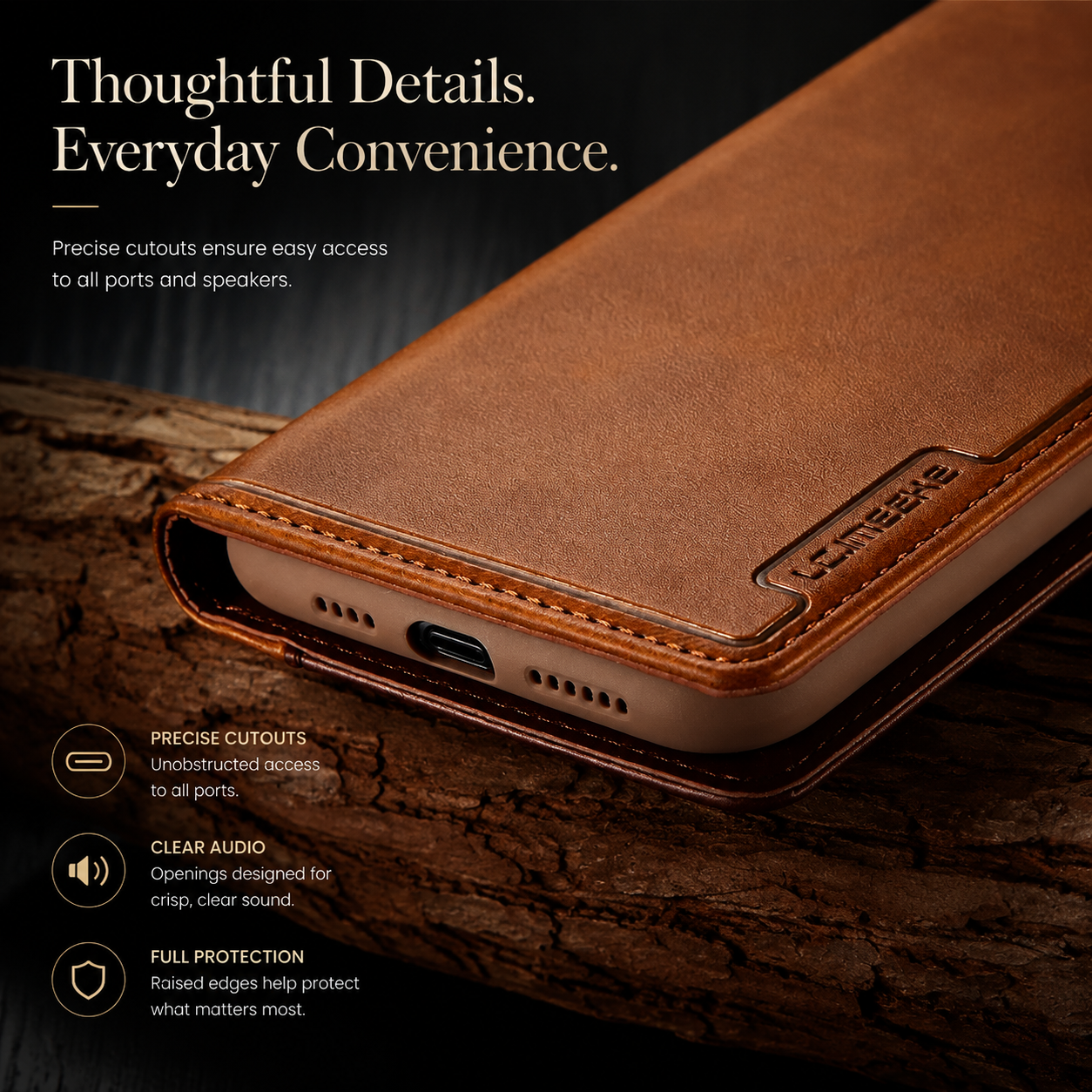 Premium iPhone Case Wallet MagSafe Compatible Leather Flip Cover SIM Card Holder Protection
