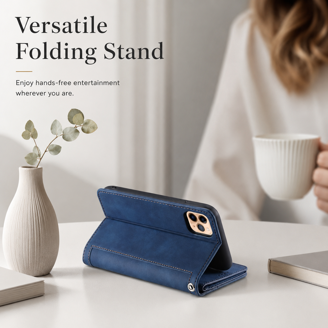 Premium iPhone Case Wallet MagSafe Compatible Leather Zipper Cover Card Holder Stand Strap Protection