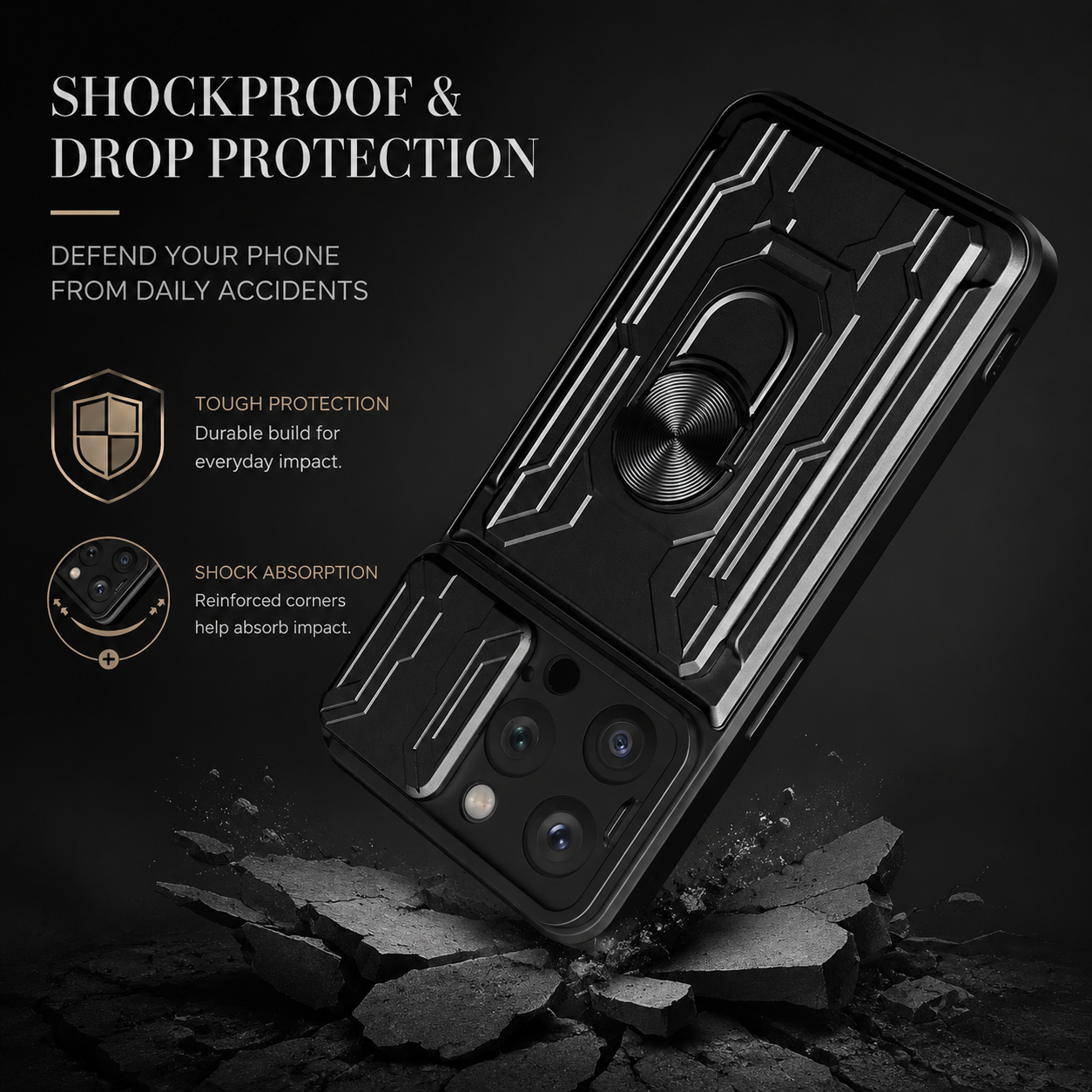 Premium iPhone Case Wallet MagSafe Compatible Silicone Card Holder Ring Stand Cover Shockproof Protection