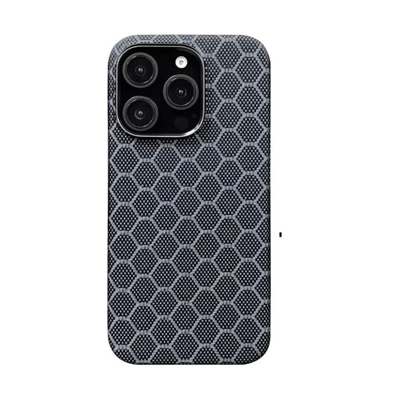 Premium iPhone Case Real Carbon Fiber Aramid Ultra Thin Full Coverage Cover Shockproof Anti Fingerprint Lightweight Protective Design