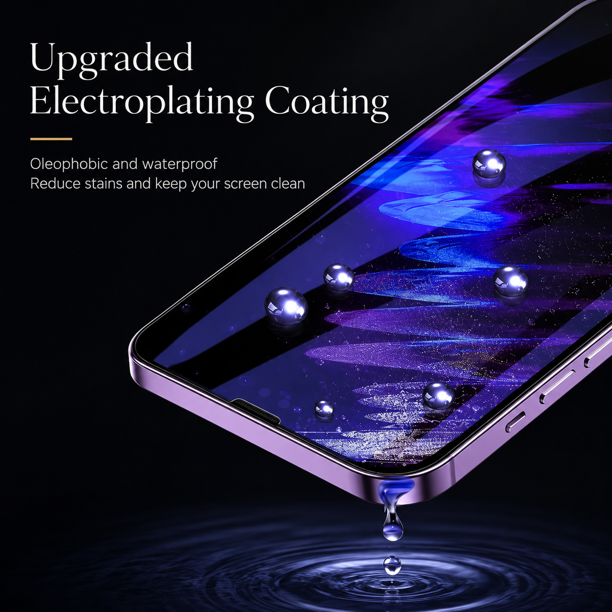 Premium iPhone Screen Protector Matte Privacy Anti Spy Tempered Glass Anti Glare Oleophobic Full Coverage Easy Installation Frame