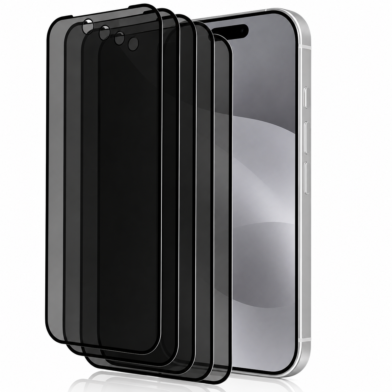 Premium iPhone Screen Protector Matte Privacy Anti Spy Tempered Glass Anti Glare Oleophobic Full Coverage Easy Installation Frame