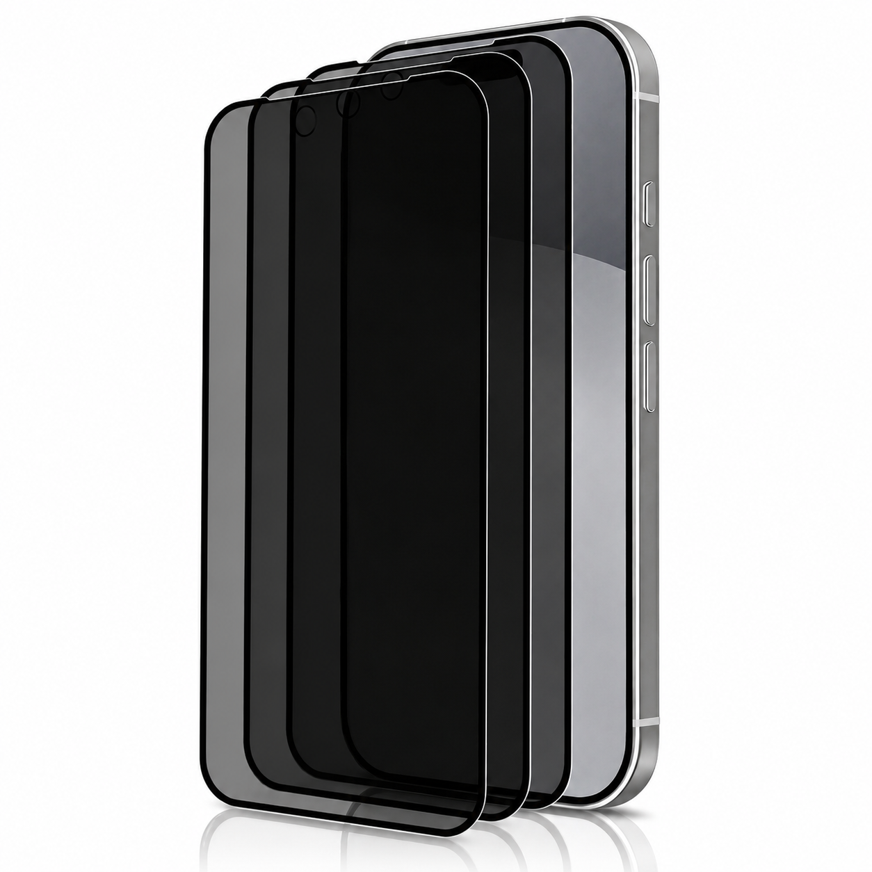 Premium iPhone Screen Protector Matte Privacy Anti Spy Tempered Glass Anti Glare Oleophobic Full Coverage Easy Installation Frame