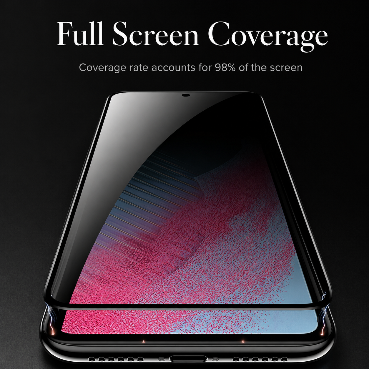 Premium iPhone Screen Protector Matte Privacy Anti Spy Tempered Glass Anti Glare Oleophobic Full Coverage Easy Installation Frame