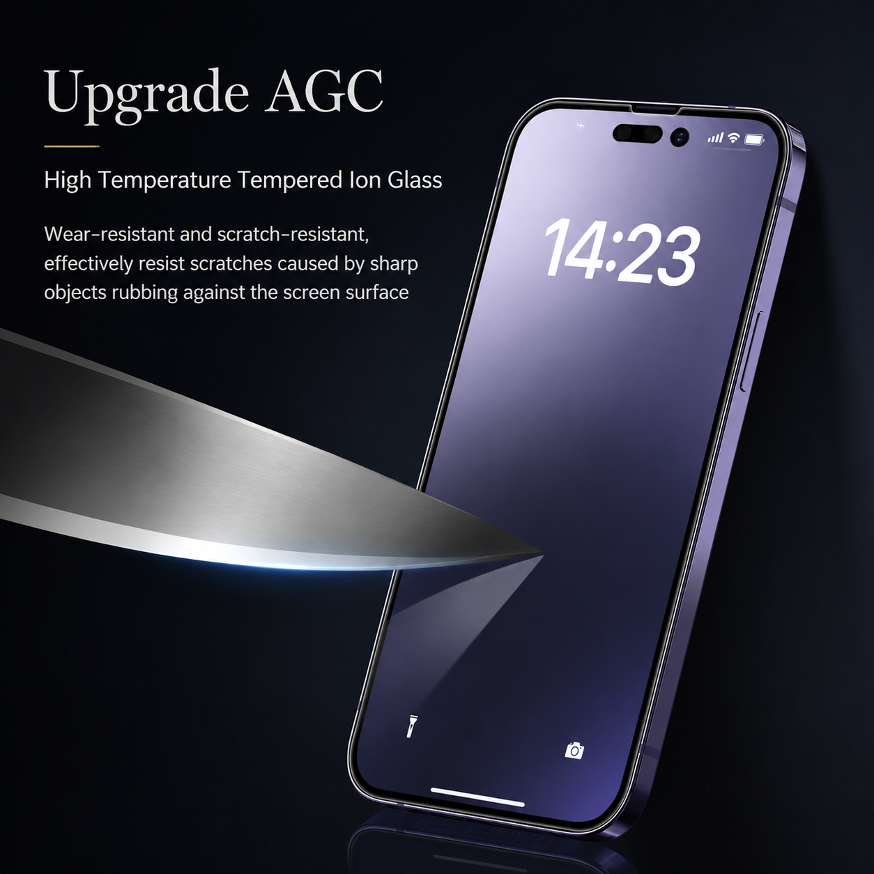 Premium iPhone Screen Protector Privacy Anti Spy Tempered Glass Anti Blue Light Scratch Resistant Full Coverage Protective Film