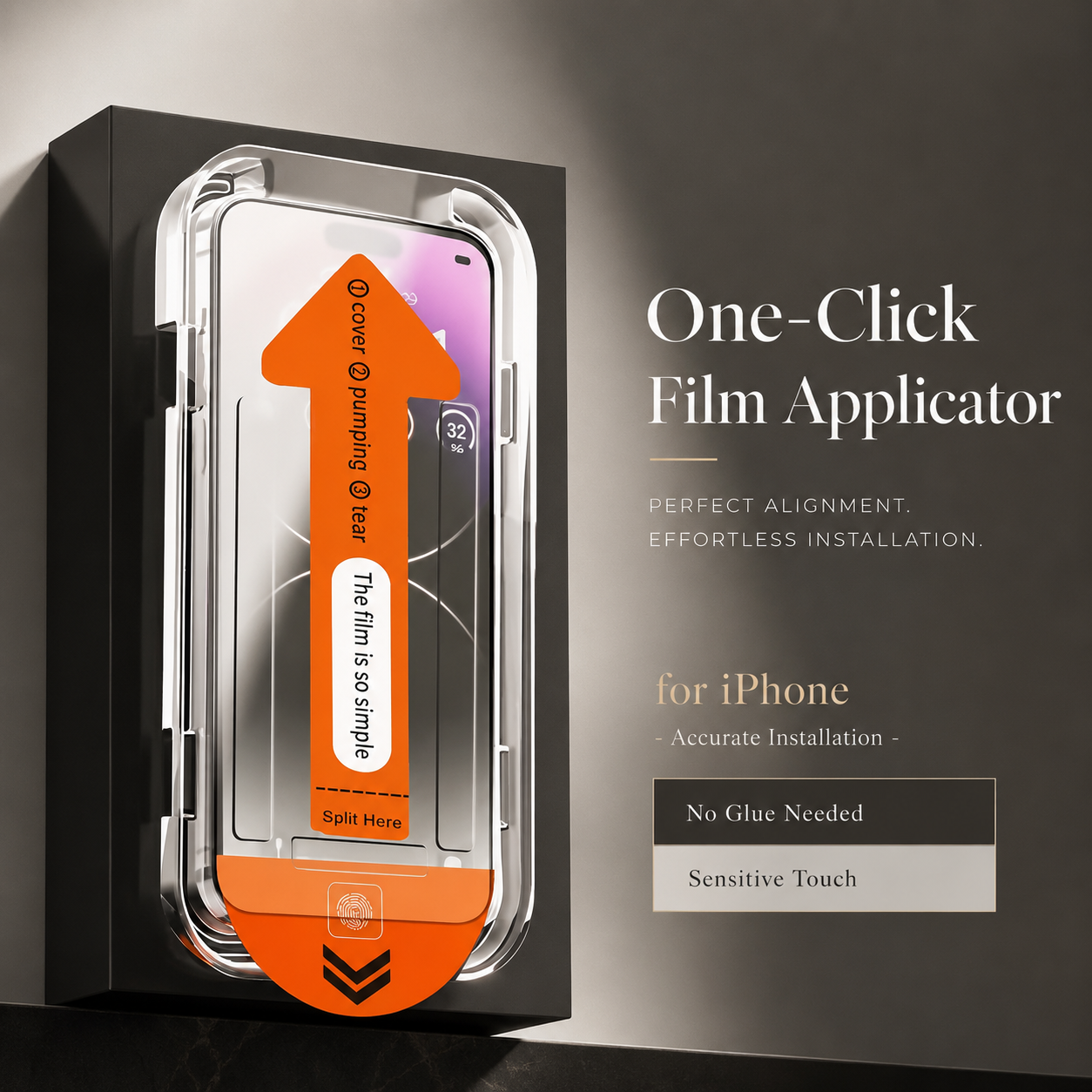 Premium iPhone Screen Protector Tempered Glass HD Clear Scratch Resistant Anti Fingerprint Bubble Free Shatterproof Case Friendly