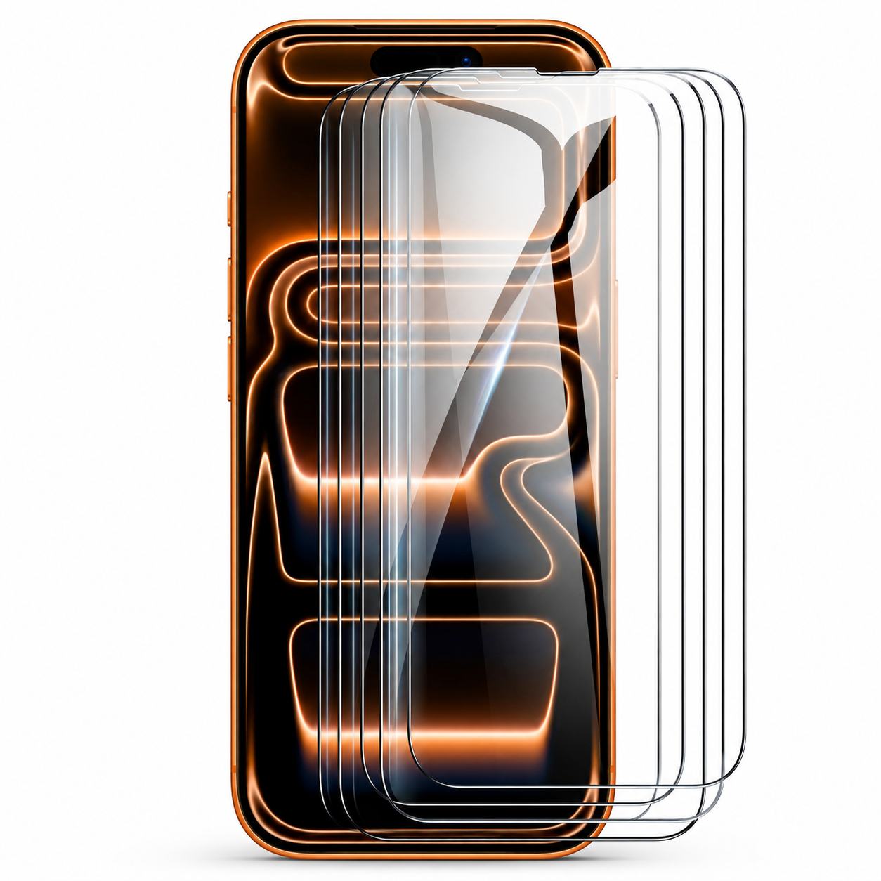 Premium iPhone Screen Protector Tempered Glass HD Clear Scratch Resistant Anti Fingerprint Bubble Free Shatterproof Case Friendly