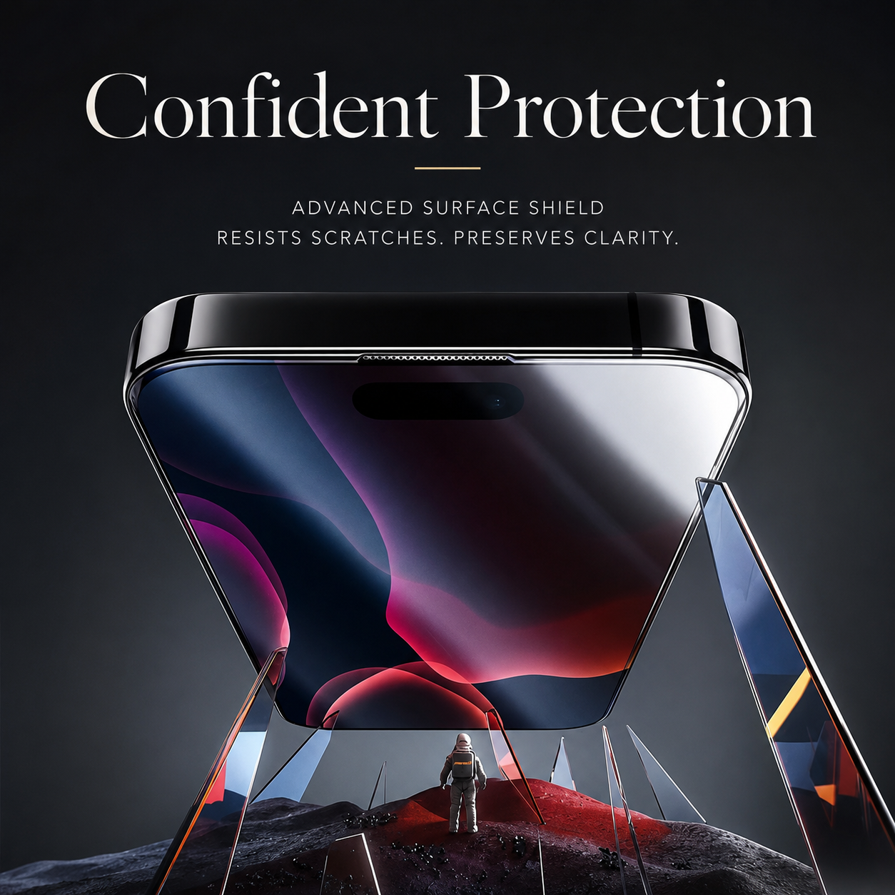 Premium iPhone Screen Protector Tempered Glass HD Clear Scratch Resistant Anti Fingerprint Bubble Free Shatterproof Case Friendly